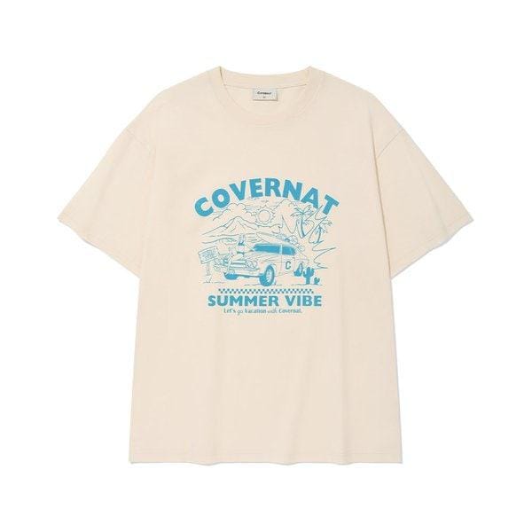 ボリュームカーグラフィックTシャツ アイボリー CO2502ST41IV