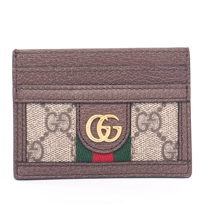 【未使用品新古品】グッチ オフィディア GG柄 ゴールド金具 GGスプリーム×ウェブ 5231592149 【カードケース】