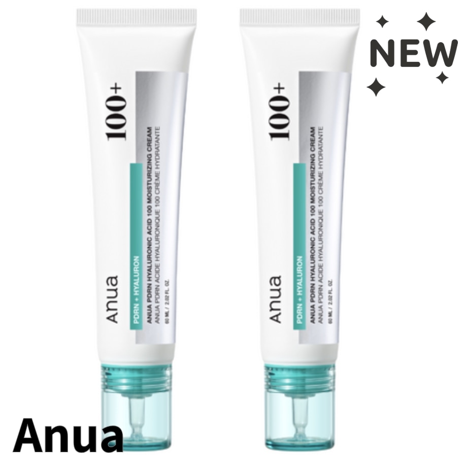 [ 1+1 ] [NEW光彩水分クリーム] 新作 アヌア PDRN ヒアルロン酸 100 うるおいクリーム 60mL + 60mL