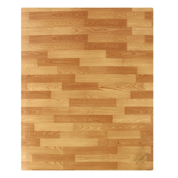 デスクごとチェアマット 幅1600×奥行1800×厚さ1.5mm/ブラウン 木目調 BCM-180F