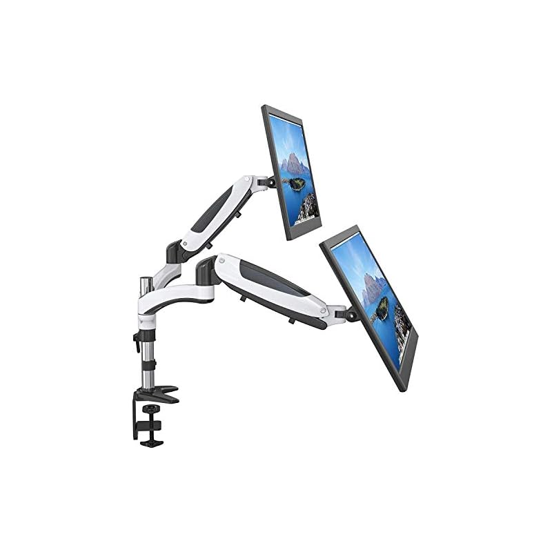 SHOPPINGALL 【モニターを好きな位置に置ける】【他社よりモニターが見やすい】 モニターアーム デュアル 2画面 ディスプレイアーム ガス スプリング 【32インチ対応 耐荷重08kg2】