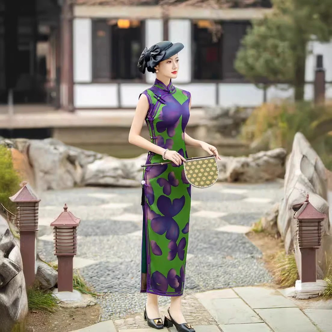 ワンピースドレスドレススタイルの毎日のウェアラブルドレス 若いエレガントな両面チョンサム2025春と