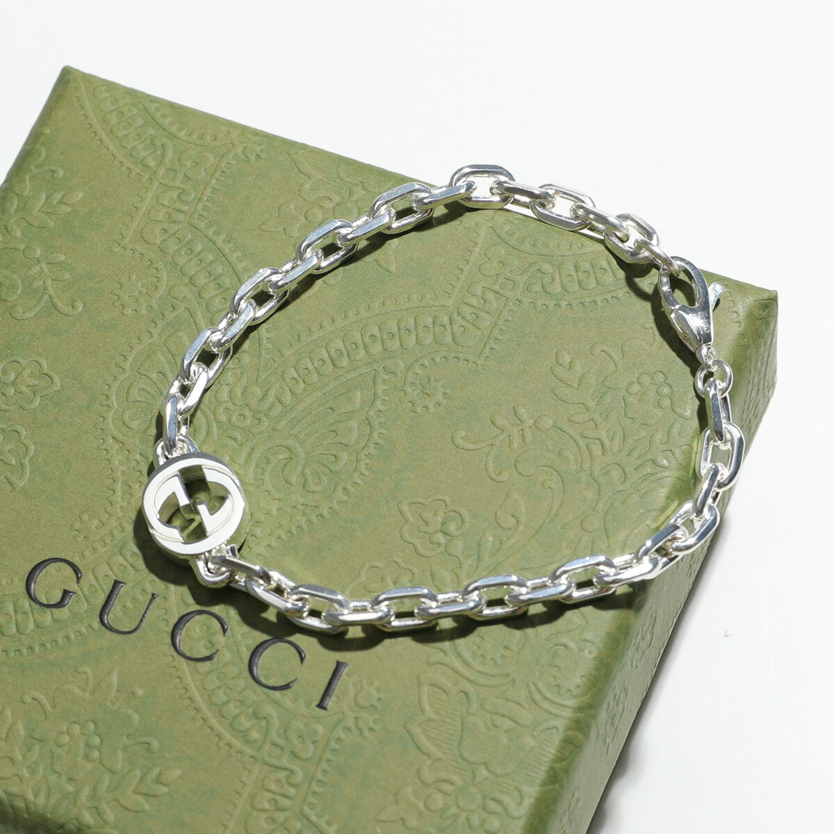 GUCCI グッチ ブレスレット INTERLOCKING G インターロッキング 796351 J8400 レディース チェーン GGロゴ アクセサリー 8106/SILVER