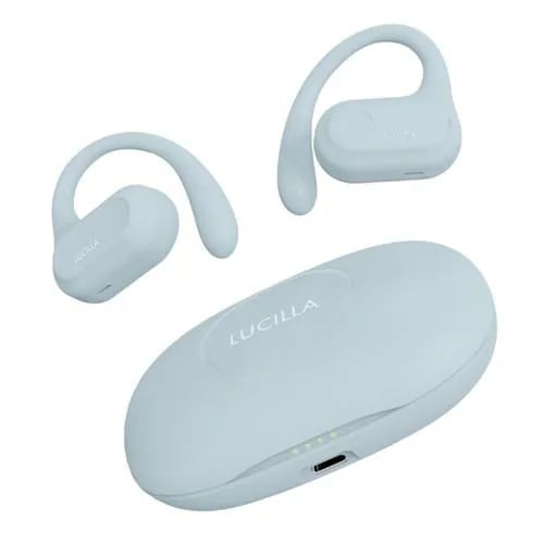 LUCILLA TWSOP02AQ フルワイヤレスイヤホン オープンイヤータイプ 左右分離 Bluetooth対応 IPX4防水 アクア