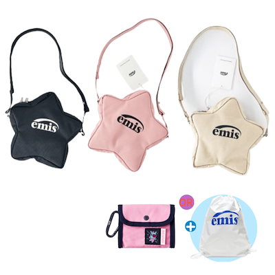 【emis】韓国人気★ STAR BAG STAR BAG-BLACK - EMIS