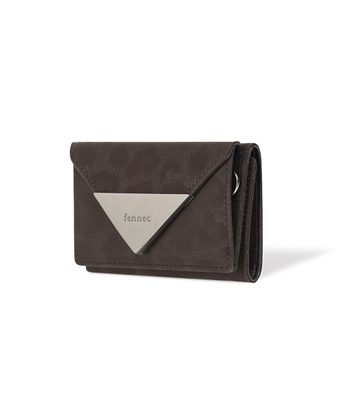 【FENNEC】 TRIANGLE TRIPLE WALLET - LEOPARD BROWN 財布 正規品