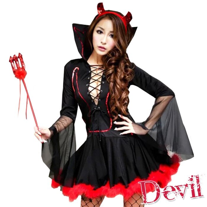 【国内発送】 ハロウィン デビル 悪魔 小悪魔 魔女 コスプレ衣装 セクシー コスチューム コスプレ