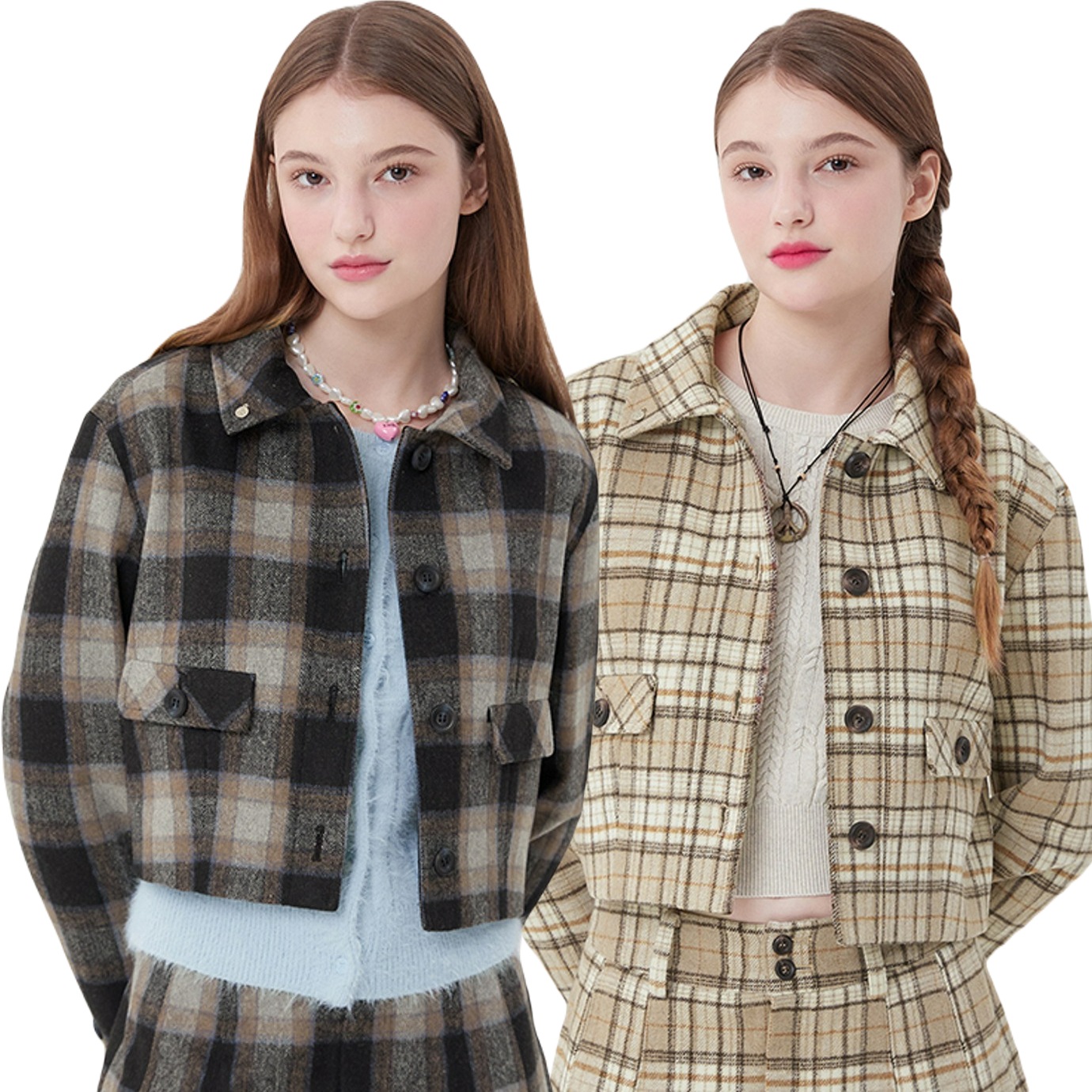 SMALL CHECK CROP JACKET