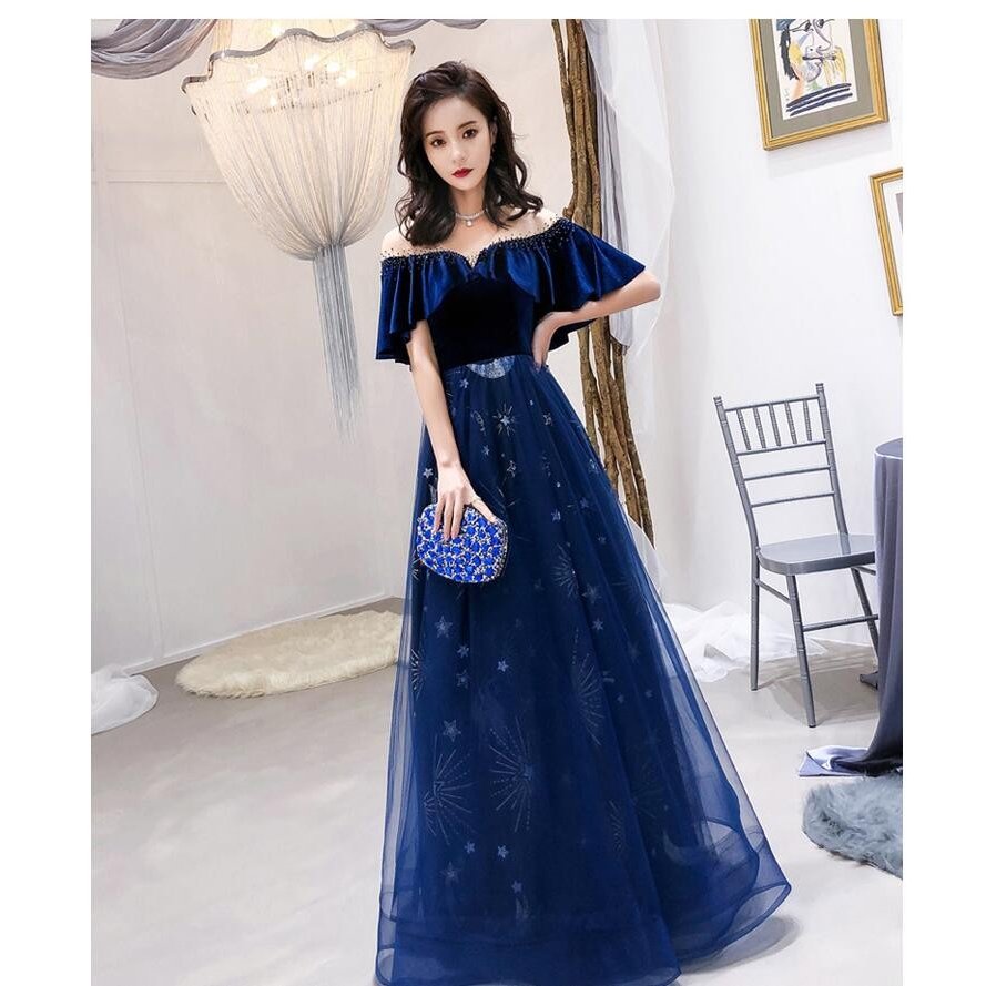 ロングドレス 結婚式ドレス オフショルダー パーティードレス ウエディングドレス 二次会 衣装 舞台