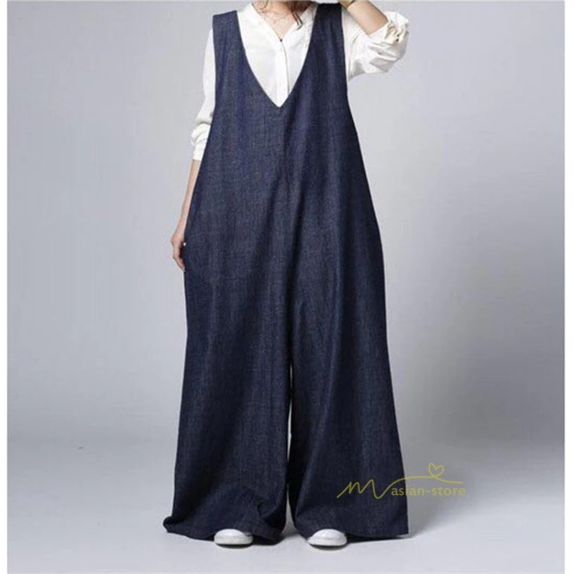 オーバーオール サロペットパンツ ゆったり レディース サロペット ノースリーブ 40代 新品 マキ