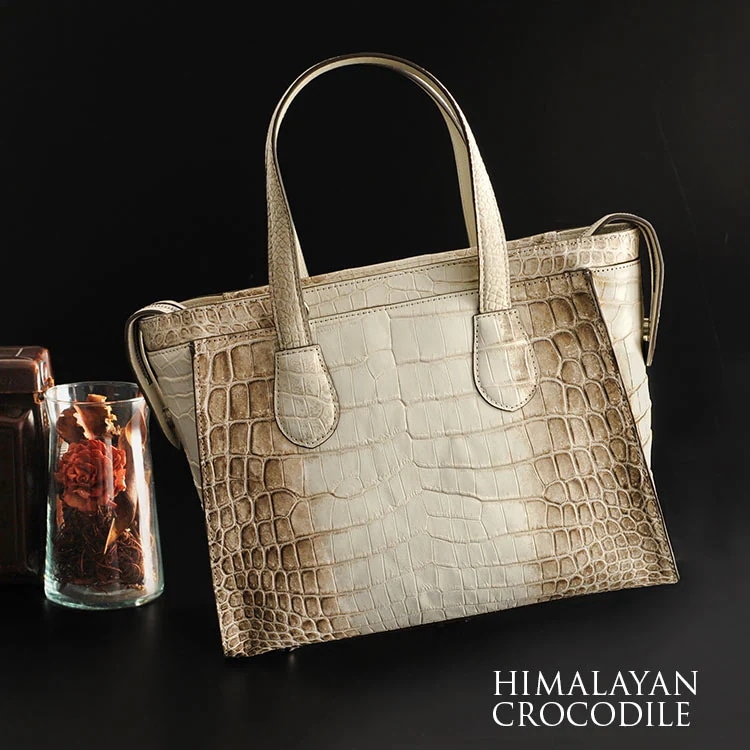 ヒマラヤクロコダイルレザーハンドバッグ