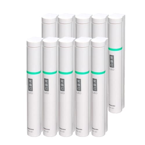 TOSHIBA(東芝) LED常備灯(懐中電灯) 【2024年グッドデザイン賞受賞】 単3形×2本(別売) ホワイト KFL-321(W)10P