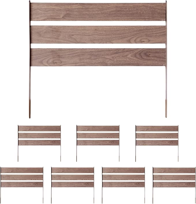 花壇フェンス アルミボーダーフェンス スティック 幅60.5cm×高さ52cm 8枚セット 木目 ブラウン ALBF-6052-8P