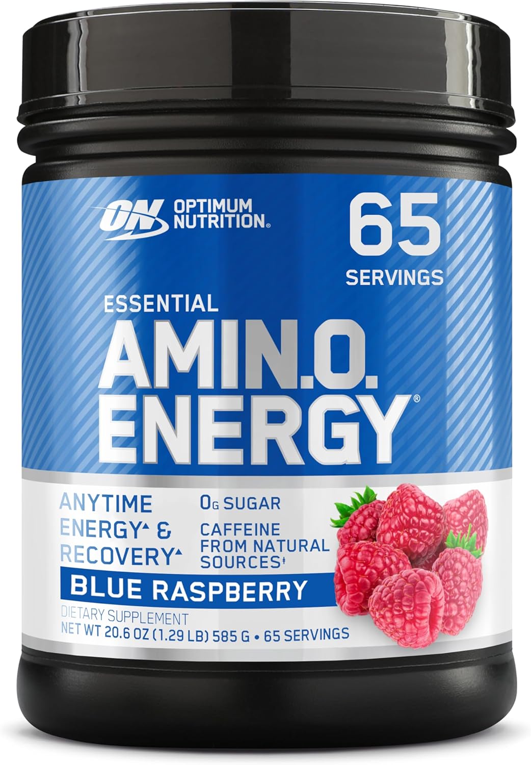 Optimum Nutrition Amino Energy - Pre Workout Blue Raspberry, 65 Servings