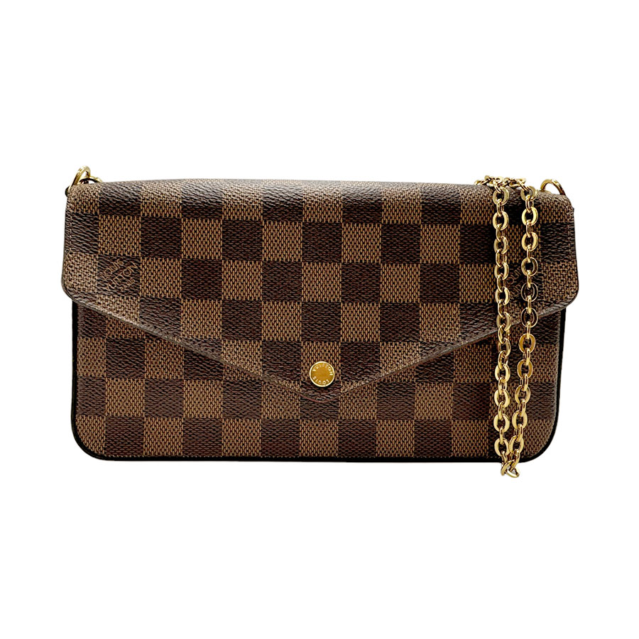 ルイ ヴィトン LOUIS VUITTON チェーンウォレット ダミエ ポシェット フェリシー ダミエキャンバス エベヌ レディース N40492 n0497