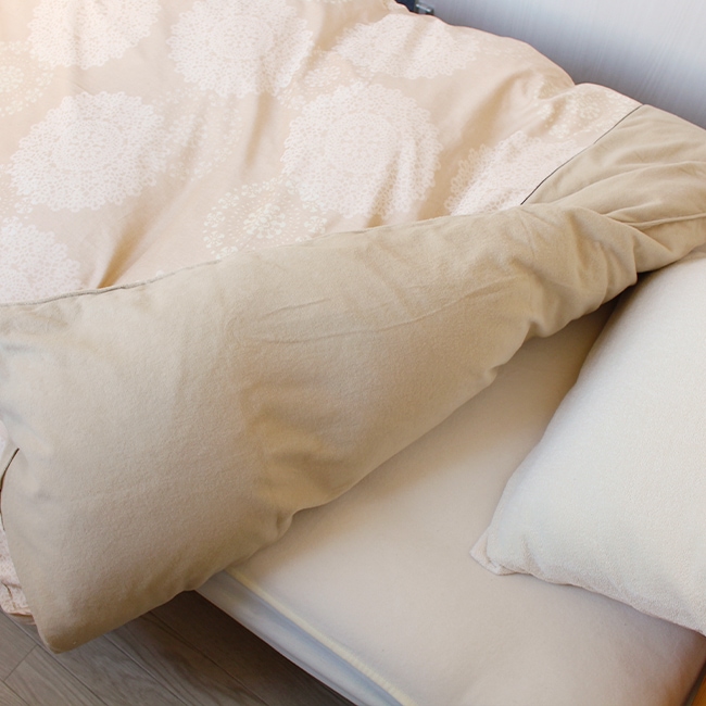 【今治タオルプレゼント】掛け布団カバー セミダブル あったか レース柄 170x210cm 綿100