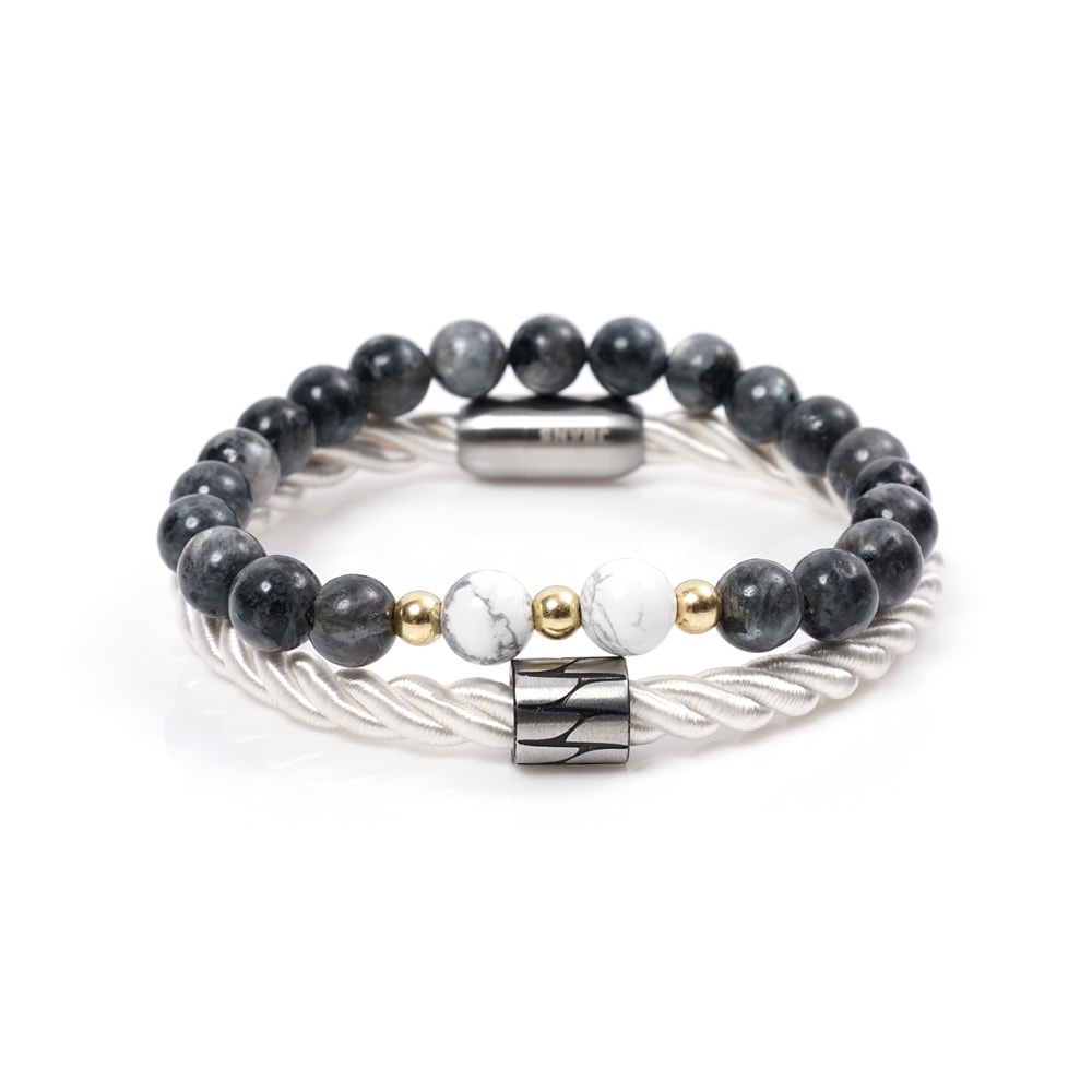 JBANS クラシックハウルポイントジェイド 763 サテンロープ 030IV ブレスレットセット (Y2101-SE809_IV)