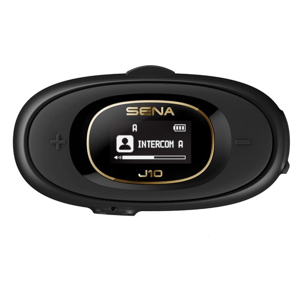 HD スピーカー付き 4-WAY Bluetooth インターコム Black J10-01