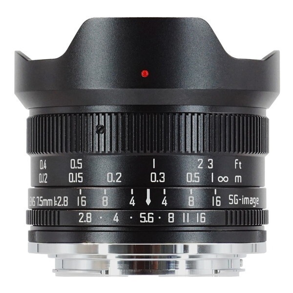 SG-image SG 7.5mm F2.8 X C ブラック 交換レンズ (APS-C 富士フイルムXマウント)