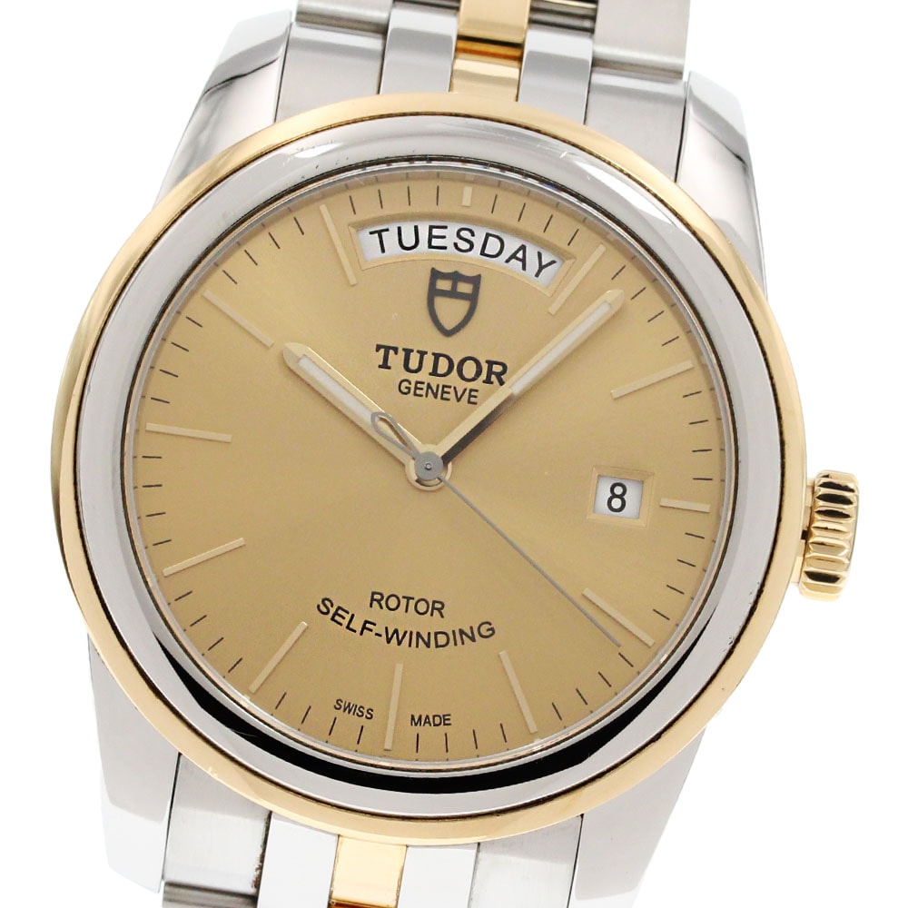 チュードル TUDOR 56003 グラマー デイトデイ YGベゼル 自動巻き メンズ 良品 _849750【中古】