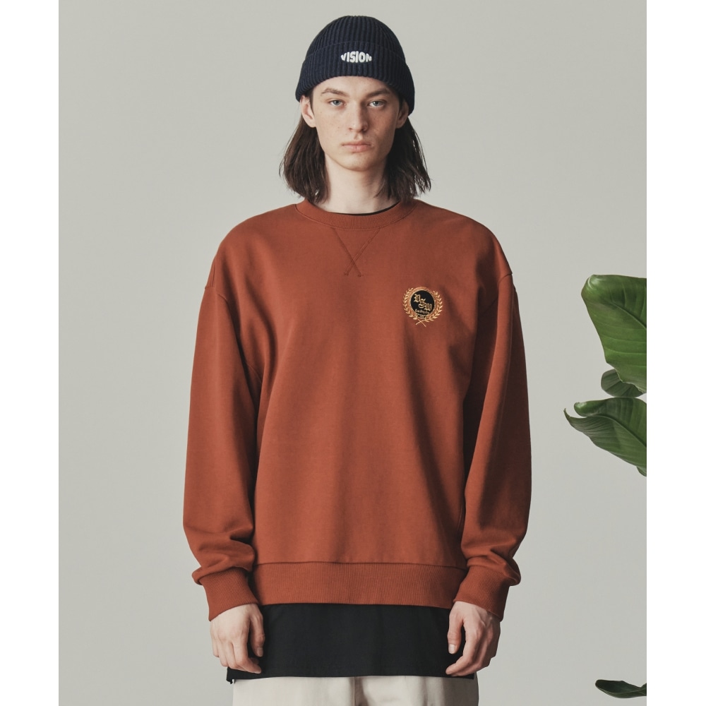 VISION StreetWEAR VSW エンブレム クルーネック チョコレート