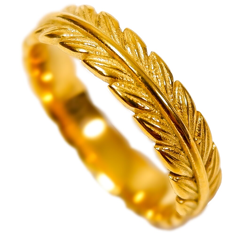 ハワイアンジュエリー リング K24gp 24kgp K24gp K24 イエローゴールド メンズ