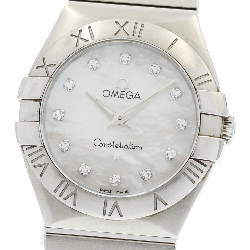 オメガ OMEGA 123.10.27.60.55.001 コンステレーション 12Pダイヤモンド クォーツ レディース 保証書付き_951409【中古】