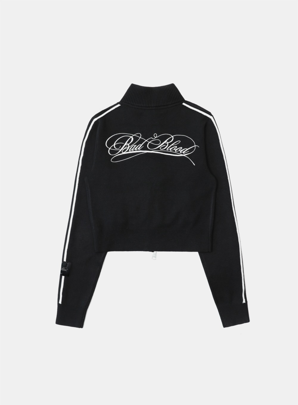 【BADBLOOD】 DARK CLASSIC KNIT TRACK ZIP-UP : BLACK
