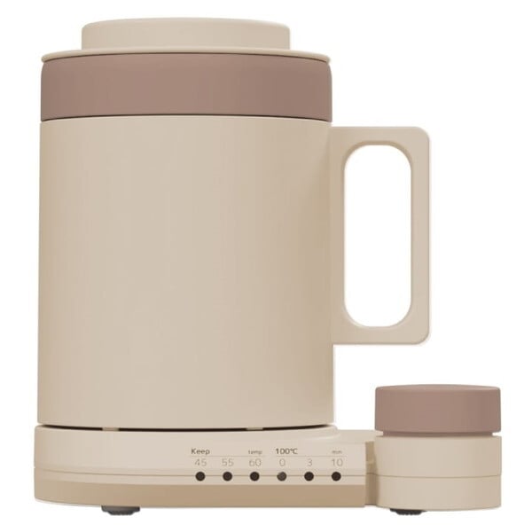 本格白湯も飲み物も 沸かして飲めるマグケトル ブラウン MAGKTLHBW パーソナル電気ケトル (0.3L)