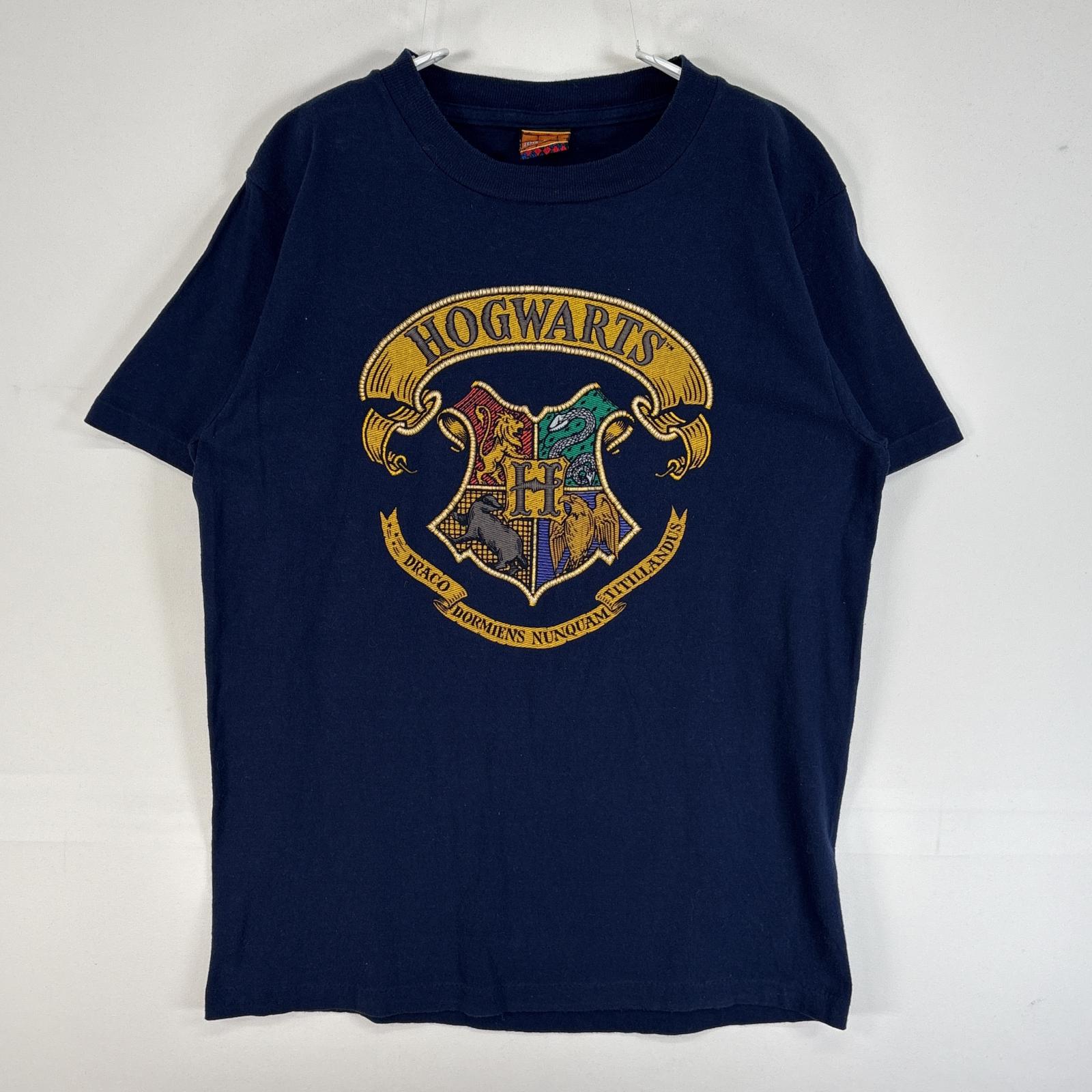 古着 00’s/00年代 ハリーポッター 半袖Tシャツ プリント ホグワーツ 映画 USA製 シングルステッチ XL ネイビー メンズ
