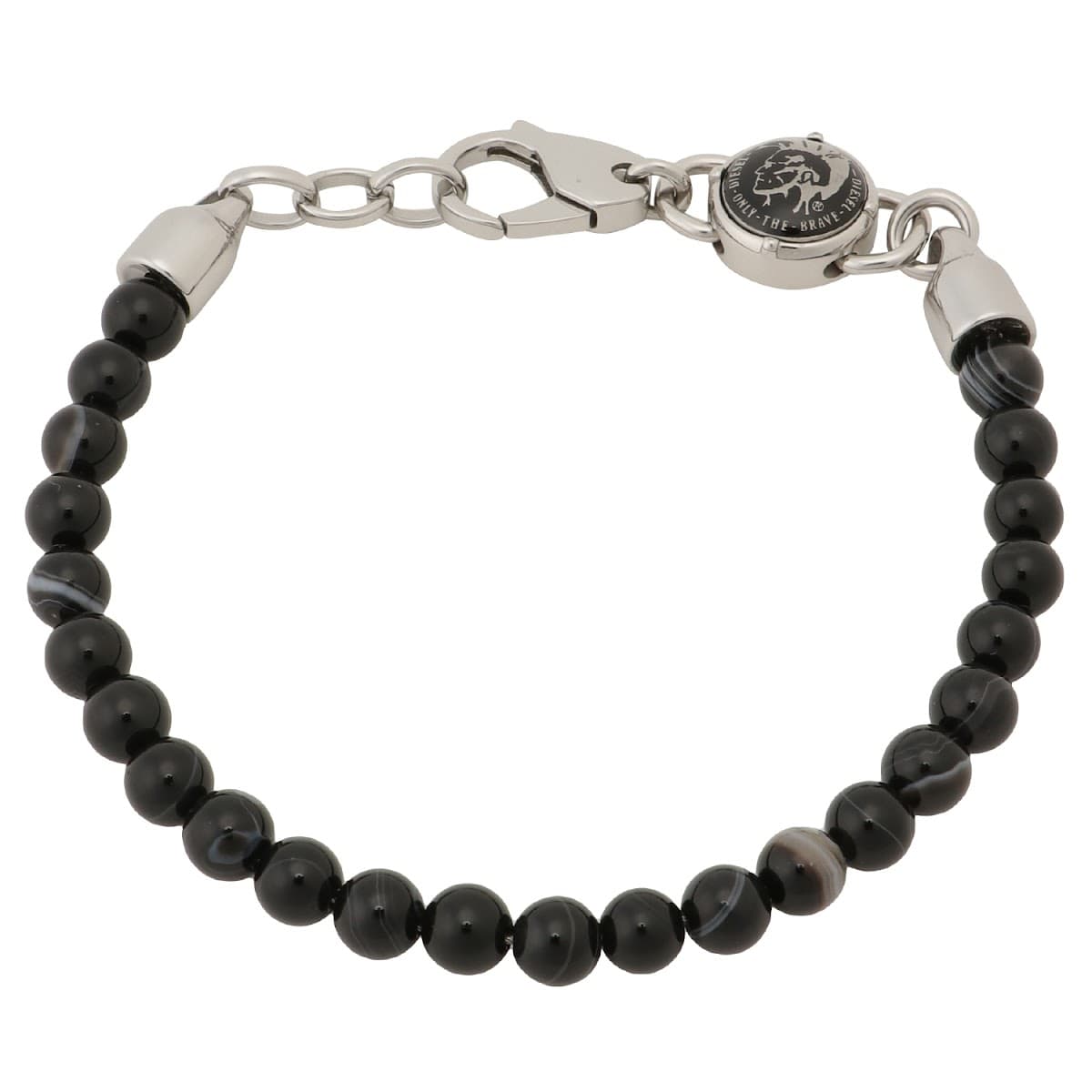 ディーゼル ブレスレット DIESEL メンズ ビーズ ブラックマルチ