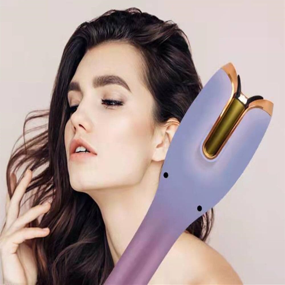 自動巻き ヘアアイロン マルチポータブルカールアイロン プロフェッショナルセラミックヘアアイロン 液晶ディスプレイ回転波カールアイロン