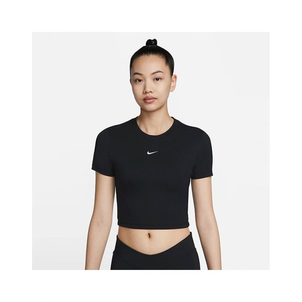 ナイキショートスリーブ T シャツウィメンズエッセンシャルスリットフィットクロップ T シャツ FB2874-010 S2407