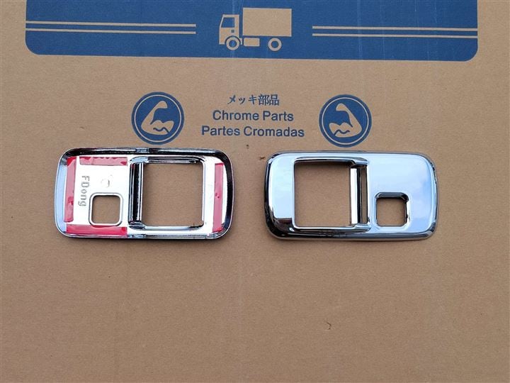 HINO グランドプロフィア レンジャープロ パワーウインドウスイッチ カバー メッキ 左右セット メッキパーツ 貼り付けタイプ NEWプロフィア エアループプロフィア Window GZ