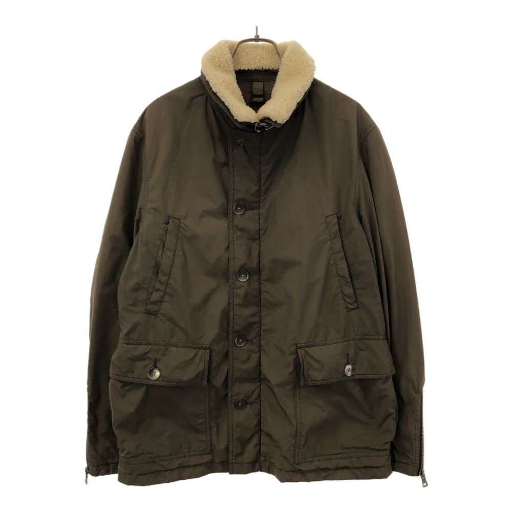 襟ボア ミリタリージャケット カーキ系 メンズ