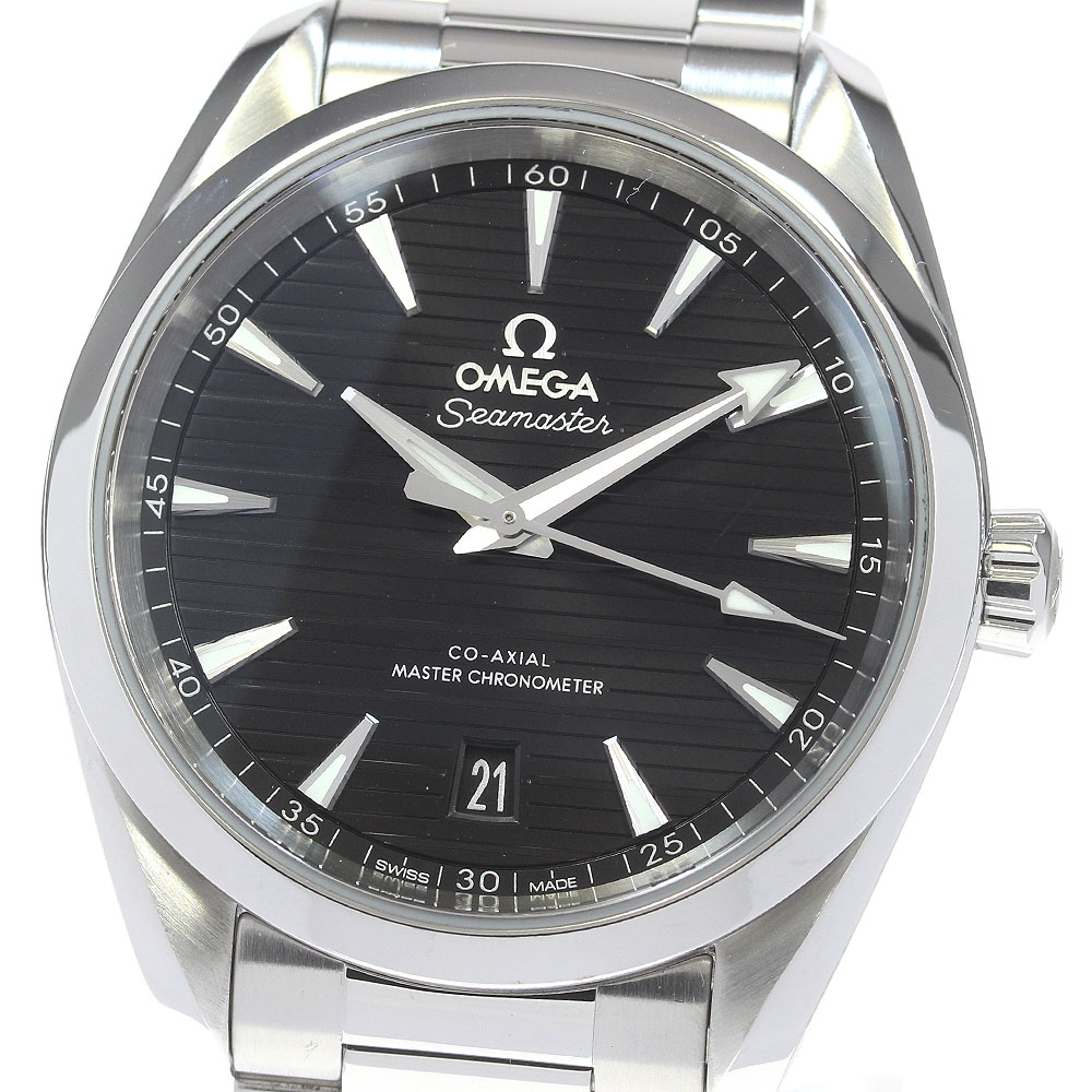 オメガ OMEGA 220.10.38.20.01.001 シーマスター アクアテラ マスタークロノメーター デイト 自動巻き メンズ 良品 保証書付き_837386【中古】