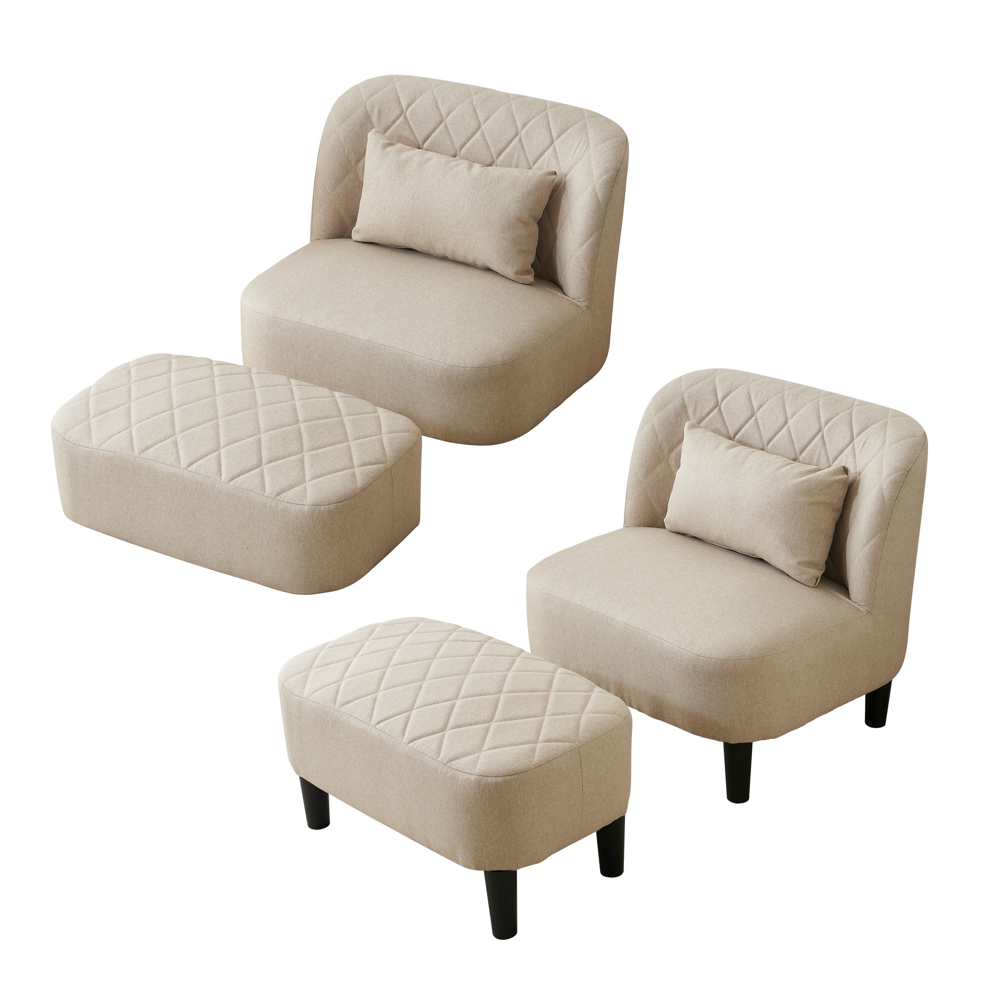 【2026人気の新作】1人掛けソファ 人用 オットマン付き ソファベッド 背もたれ 座椅子 ライニングチェア 2タイプ 組み合わせ コンパクト 一人暮らし ダイニング 取り外し可能なカバー 3色