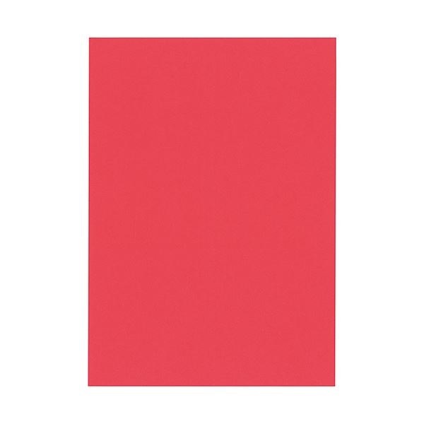 （まとめ）北越コーポレーション 紀州の色上質A4T目 薄口 赤 1冊（500枚） [x2セット]