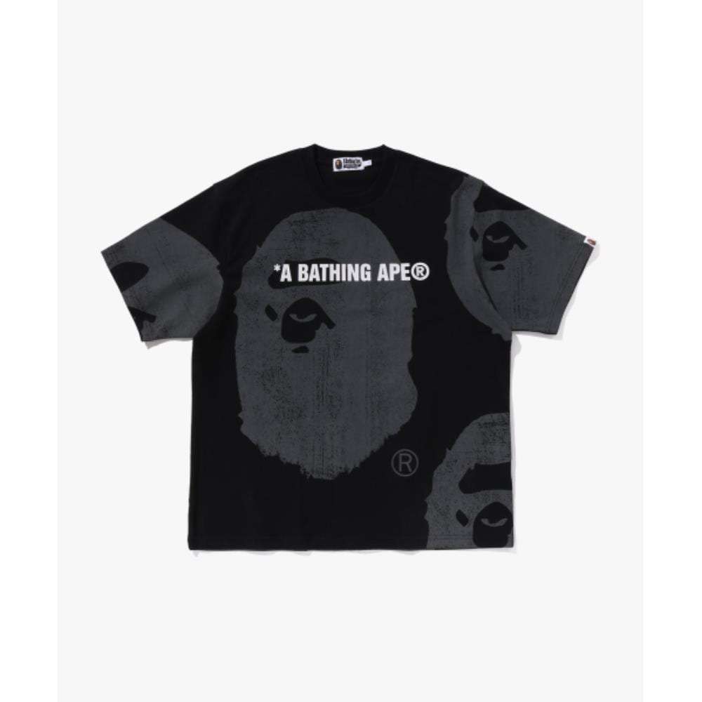 BAPE Water Print Ape Head Relaxed Fit T-Shirt M BLACK 00