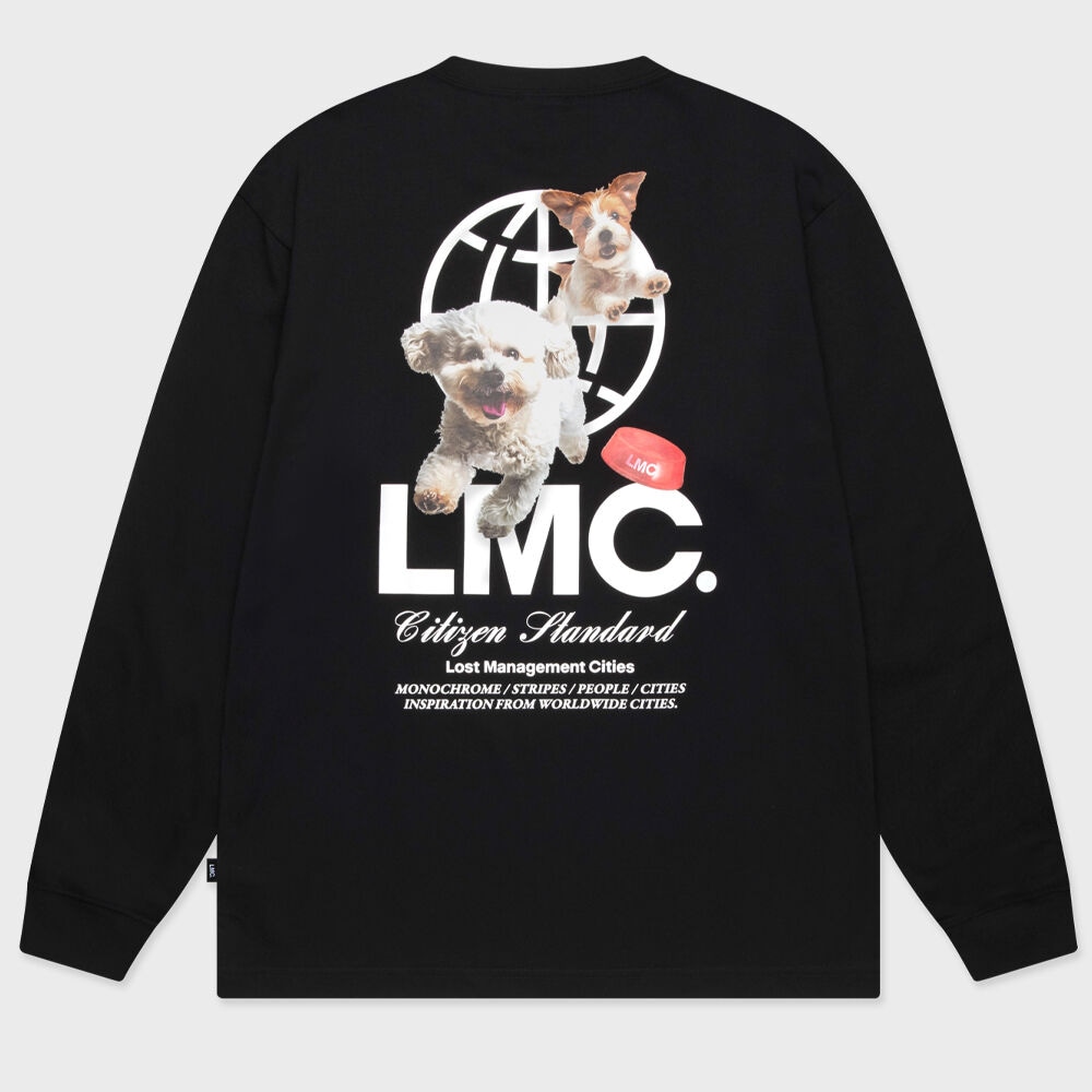 LMC フライングパピーロングシルバー T シャツブラック