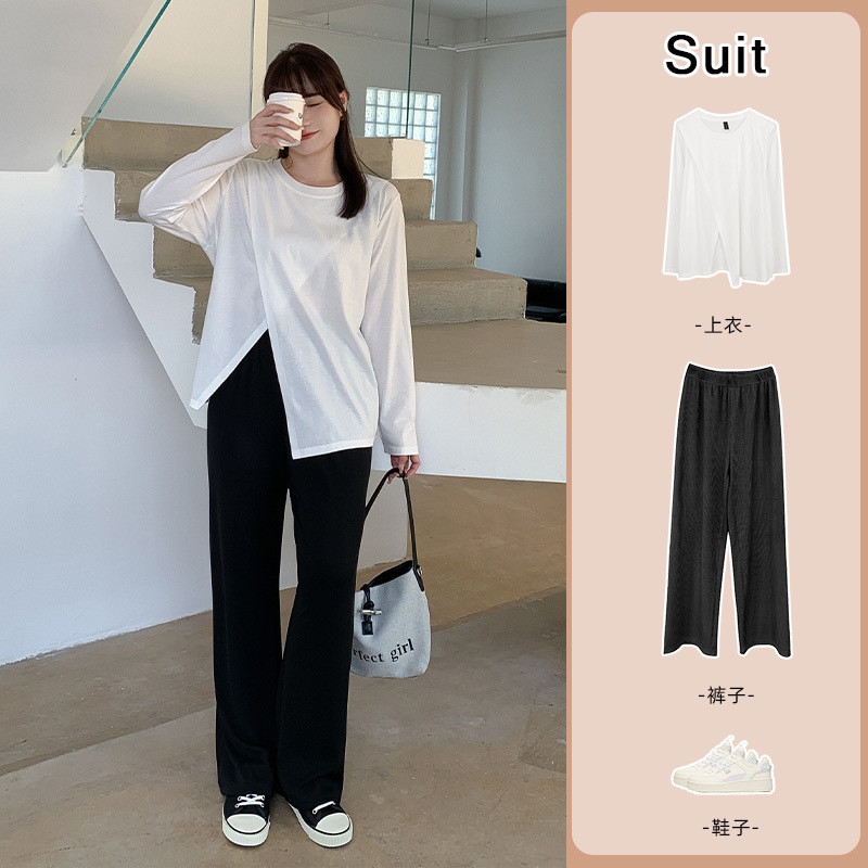 5L 4L 秋冬 韓国 大きいサイズ 長袖ニットトップス レディースシャツブラウス タイト ストレッチ 30代 40代 50代 60代大きいサイズの婦人服の秋のスーツはお腹を遮ります