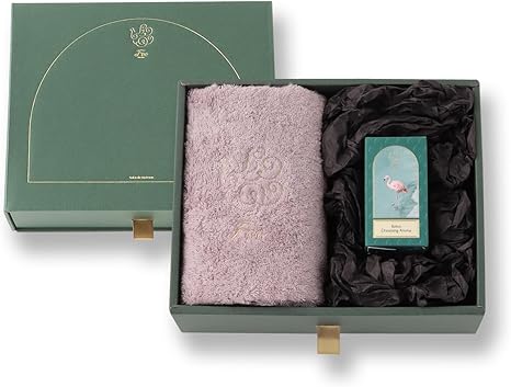 Foo Tokyo フェイスタオル 1枚（ピンク）＆バスオイル（Dreaming Aroma）ギフト