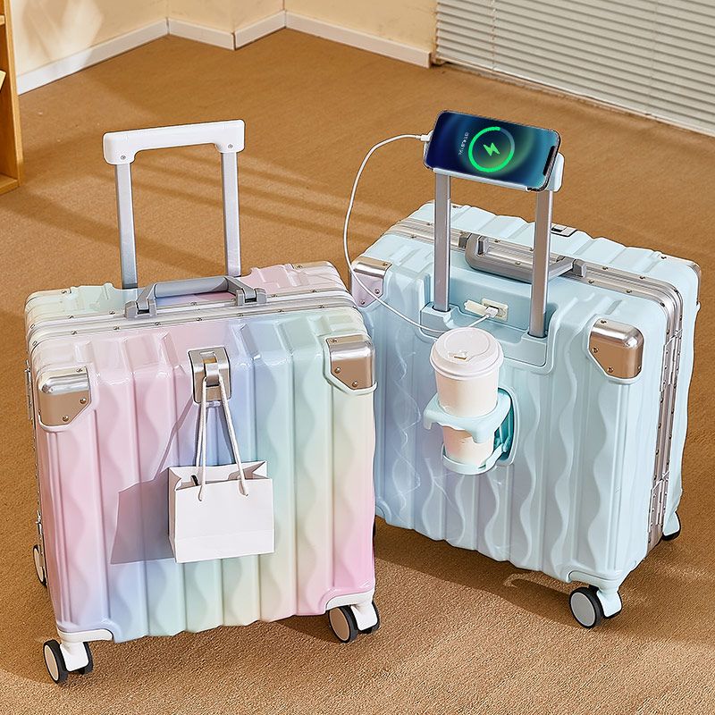 レインボースーツケースケース18スーツケース搭乗旅行新型小型軽量20多機能トランペット暗号箱