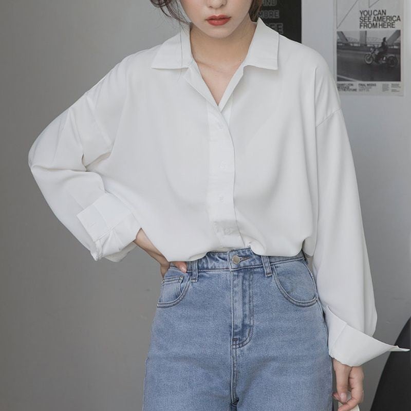 白 シャツ レディース 長袖 インナー アウター ゆったり おしゃれ シャツ レディース 2026 フレンチ ドレープ トップス1201