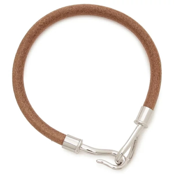 ブレスレット バングル ジャンボ H シルバー金具 ナチュラル ブラウン シルバー メンズ H077314 FP 23