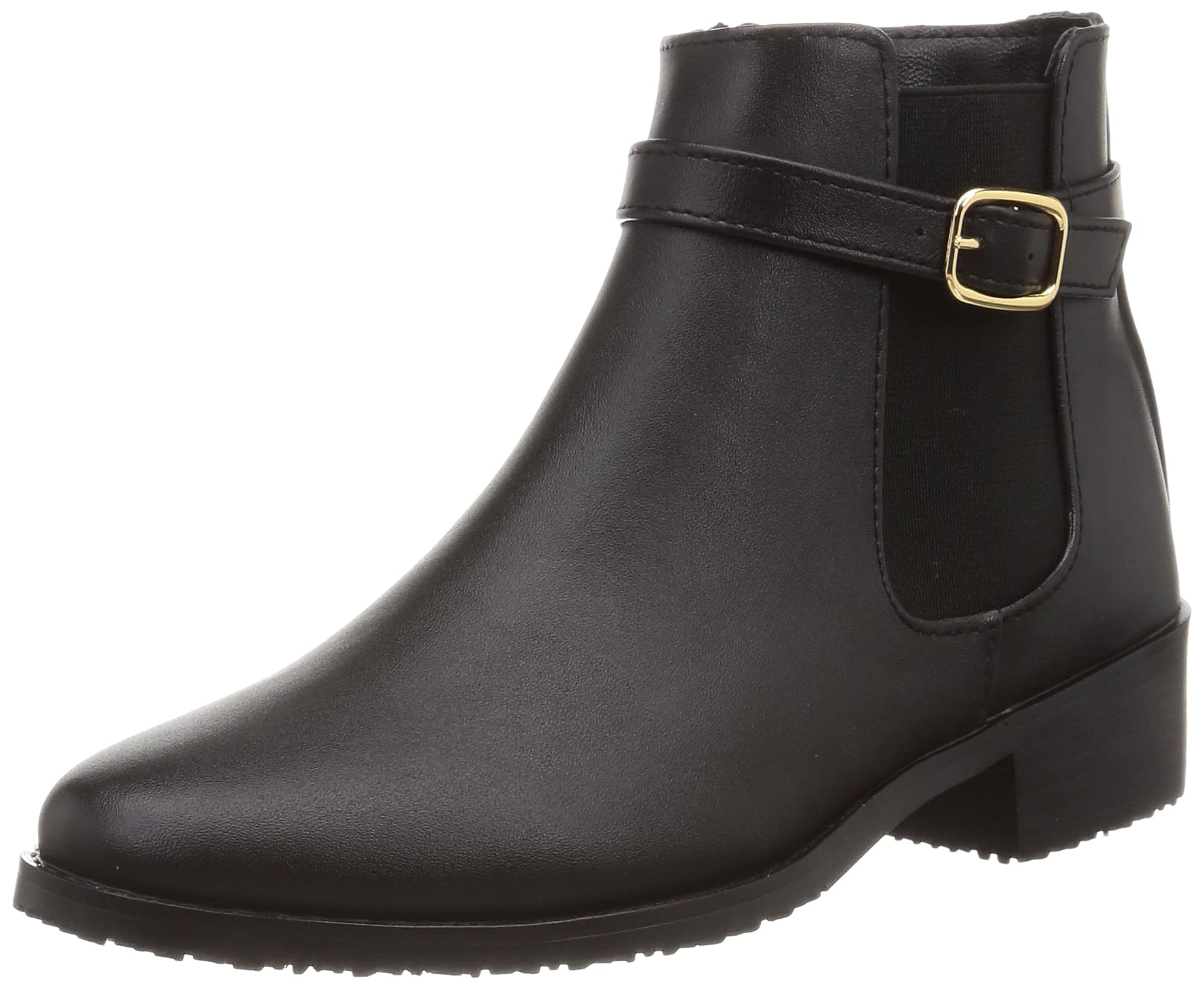 [オリエンタルトラフィック] レインシューズ レイン 晴雨兼用 ブーツ 滑りにくい レディース 大きいサイズ 小さいサイズ 歩きやすい サイドゴア ファスナー ブラック 24.0~24.5 cm