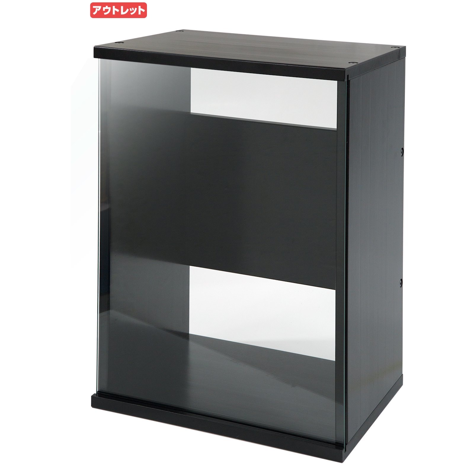 アウトレット品　アクロ　キャビネット　４５２７　ブラック　透明ガラスパネル　訳あり　ＣＲＣ10―32―05―00―00