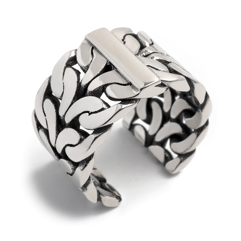 925 ダブル喜平チェーンリング 太幅 [cr177]