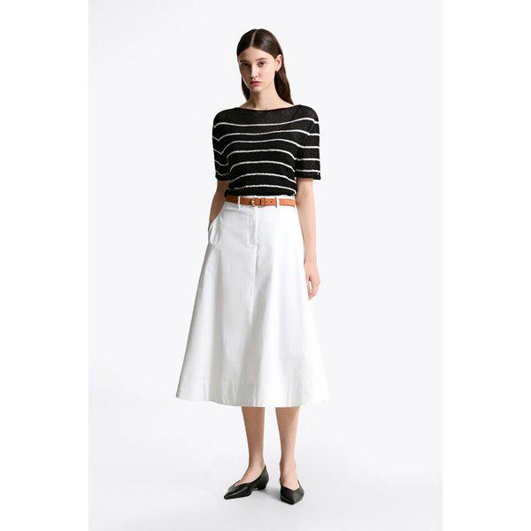 T22F6WSC030WT2 コットンフレアミディスカート