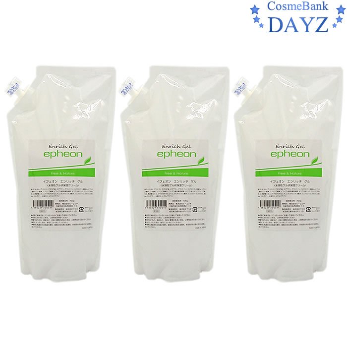 イフェオン エンリッチゲル 700g 3点セット 詰め替え用自然派化粧品低刺激タイプピーエッチ